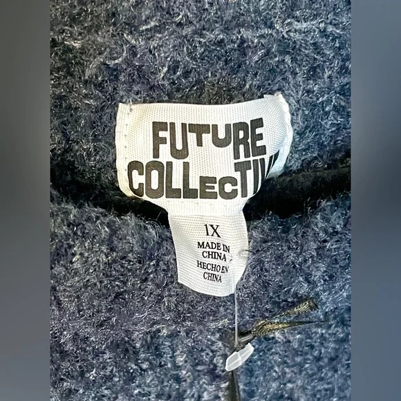 New Men’s Future Collective blue knit sweater - Picture 3 of 4